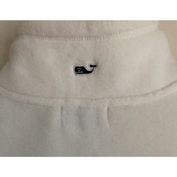 Vineyard Vines Westerly Fleece Sleeveless Zip Closure Vest White Size XS - Picture 5 of 10